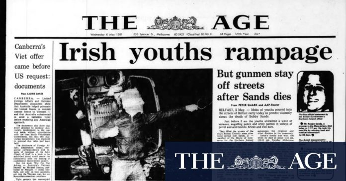 Irish youth riot after the hunger strike

