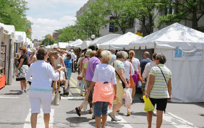 Downtown Ann Arbor becomes a 30-block outdoor art gallery during the Ann Arbor Art Fair. // Courtesy of the Ann Arbor Art Fair